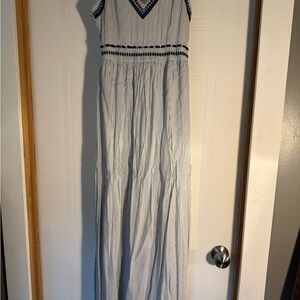 Japna Navy and White Striped Dress
